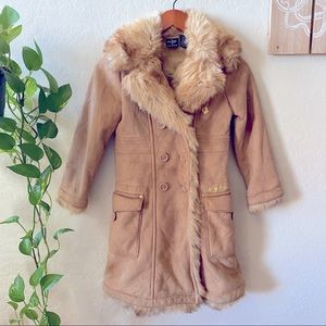 Baby Phat Faux Suede Long Pea Coat